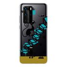 For Huawei P40 Pro Shockproof Painted Transparent TPU Protective Case(Cat) - 1