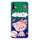 For Huawei Enjoy 10 Shockproof Painted Transparent TPU Protective Case(Cute Cat) - 1