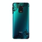 For Xiaomi Redmi Note 9S Shockproof Painted Transparent TPU Protective Case(Lace Flower) - 1