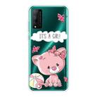 For Huawei Honor Play 4T Pro Shockproof Painted Transparent TPU Protective Case(Cute Cat) - 1