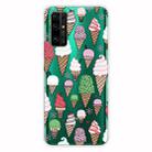 For Huawei Honor 30 Shockproof Painted Transparent TPU Protective Case(Ice Cream) - 1