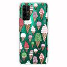 For Huawei Honor 30S Shockproof Painted Transparent TPU Protective Case(Ice Cream) - 1