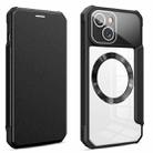 For iPhone 14 CD Texture Magsafe Flip Leather Phone Case(Black) - 1
