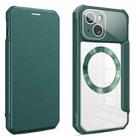 For iPhone 14 Pro CD Texture Magsafe Flip Leather Phone Case(Green) - 1