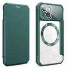 For iPhone 12 Pro CD Texture Magsafe Flip Leather Phone Case(Green) - 1