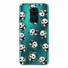 For Xiaomi Redmi Note 9 Shockproof Painted Transparent TPU Protective Case(Panda) - 1