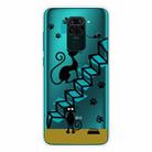 For Xiaomi Redmi Note 9 Shockproof Painted Transparent TPU Protective Case(Cat) - 1