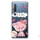 For Xiaomi Mi 10 5G Shockproof Painted Transparent TPU Protective Case(Cute Cat) - 1