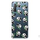 For Xiaomi Mi 10 5G Shockproof Painted Transparent TPU Protective Case(Panda) - 1