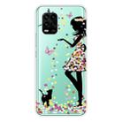 For Xiaomi Mi 10 Lite 5G Shockproof Painted Transparent TPU Protective Case(Girl) - 1
