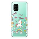 For Xiaomi Mi 10 Lite 5G Shockproof Painted Transparent TPU Protective Case(Unicorn) - 1