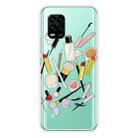 For Xiaomi Mi 10 Lite 5G Shockproof Painted Transparent TPU Protective Case(Cosmetic) - 1