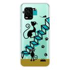 For Xiaomi Mi 10 Lite 5G Shockproof Painted Transparent TPU Protective Case(Cat) - 1