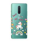 For OnePlus 8 Shockproof Painted Transparent TPU Protective Case(Unicorn) - 1