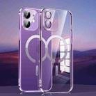 For iPhone 14 Pro Max Magsafe Ultra-thin PC Phone Case with Lens Film(Transparent Purple) - 1