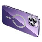 For iPhone 12 Pro Magsafe Ultra-thin PC Phone Case with Lens Film(Transparent Purple) - 3
