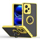 For Xiaomi Redmi Note 12 Pro 5G China Q Shadow 1 Series TPU + PC Ring Holder Phone Case(Yellow) - 1