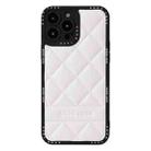 For iPhone 14 Diamond Pattern Leather Phone Case(White) - 1