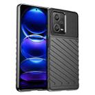 For Xiaomi Redmi Note 12 Pro+ China / Global Thunderbolt Shockproof TPU Protective Soft Phone Case(Black) - 1