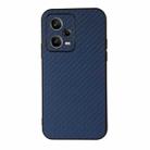 For Xiaomi Redmi Note 12 Pro 5G China Carbon Fiber Texture Shockproof Protective Phone Case(Blue) - 1