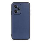 For Xiaomi Redmi Note 12 Pro 5G China Sheep Texture Genuine Leather Shockproof Phone Case(Blue) - 1