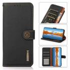 For Xiaomi Redmi Note 12 Pro 5G China KHAZNEH Custer Genuine Leather RFID Phone Case(Black) - 1