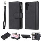 For Galaxy Note 10 2 in 1 Solid Color Zipper Shockproof Protective Case with Card Slots & Bracket & Photo Holder & Wallet Function(Black) - 1