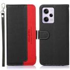 For Xiaomi Redmi Note 12 Pro+ China KHAZNEH Litchi Texture Leather RFID Phone Case(Black) - 1