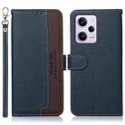For Xiaomi Redmi Note 12 Pro+ China KHAZNEH Litchi Texture Leather RFID Phone Case(Blue) - 1