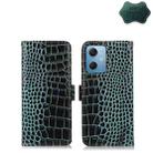 For Xiaomi Redmi Note 12 China Crocodile Top Layer Cowhide Leather Phone Case(Green) - 1