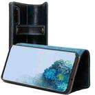 For Samsung Galaxy S20+ Denior Oil Wax Cowhide DK Magnetic Button Leather Phone Case(Dark Blue) - 1