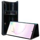 For Samsung Galaxy Note20 Ultra Denior Oil Wax Cowhide DK Magnetic Button Leather Phone Case(Dark Blue) - 1