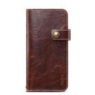 For iPhone 12 mini Denior Oil Wax Cowhide DK Magnetic Button Leather Phone Case(Brown) - 2