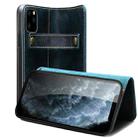For iPhone 13 Pro Max Denior Oil Wax Cowhide DK Magnetic Button Leather Phone Case(Dark Blue) - 1