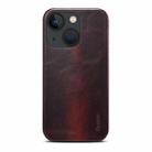 For iPhone 13 mini Denior Oil Wax Cowhide Phone Case(Red) - 2