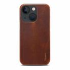 For iPhone 13 mini Denior Oil Wax Cowhide Phone Case(Brown) - 2