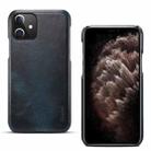 For iPhone 12 mini Denior Oil Wax Cowhide Phone Case(Blue) - 1