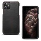 For iPhone 12 mini Denior Oil Wax Cowhide Phone Case(Black) - 1