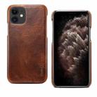 For iPhone 11 Denior Oil Wax Cowhide Phone Case(Brown) - 1