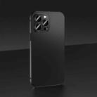 For iPhone 14 Plus Skin Feel Frosted Metal Phone Case(Black) - 1