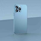 For iPhone 12 Skin Feel Frosted Metal Phone Case(Blue) - 1