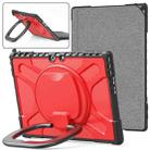 For MicroSoft Surface Pro 9 Handle Rotatable Kickstand Shockproof Tablet Case(Red) - 1