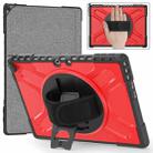 For MicroSoft Surface Pro 9 Rotatable Kickstand Grip Shockproof Tablet Case(Red) - 1