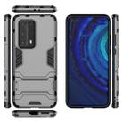 For Huawei P40 Shockproof PC + TPU Protective Case with Hidden Holder(Grey) - 2