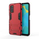 For Huawei Honor 30S Shockproof PC + TPU Protective Case with Hidden Holder(Red) - 1