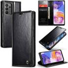 For Samsung Galaxy A23 / M23 CaseMe 003 Crazy Horse Texture Leather Phone Case(Black) - 1