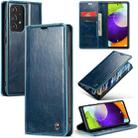 For Samsung Galaxy A52 CaseMe 003 Crazy Horse Texture Leather Phone Case(Blue) - 1