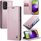 For Samsung Galaxy A52 CaseMe 003 Crazy Horse Texture Leather Phone Case(Rose Gold) - 1