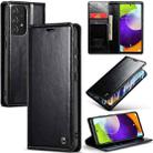 For Samsung Galaxy A52 CaseMe 003 Crazy Horse Texture Leather Phone Case(Black) - 1