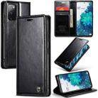 For Samsung Galaxy S20 FE CaseMe 003 Crazy Horse Texture Leather Phone Case(Black) - 1